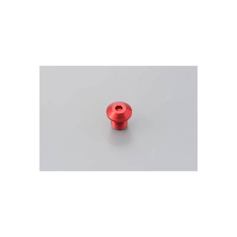 DAYTONA Abdeckschraube Alu CNC rot eloxiert f. Spiegelgewinde M10 x P1.25 Linksgewinde Neu