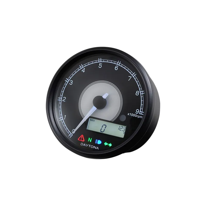 DAYTONA "VELONA80" Drehzahlmesser 9000 RPM, weiße LED, schwarz Schnäppchen