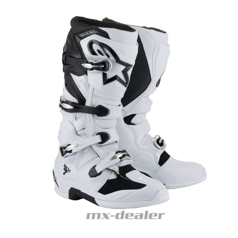 Günstig Alpinestars Tech 7 EVO Weiß Schwarz Stiefel MX Motocross Enduro Cross Stiefel