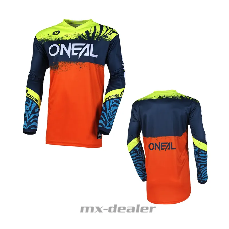 O‘Neal Element Kinder Jersey V.25 Shocker Blau Orange Kids Youth Trikot MX DH MTB BMX Motocross S (122) Direktkauf