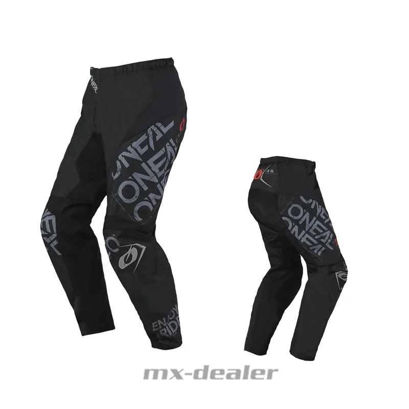Versand Am Gleichen Tag O´Neal Element Crosshose Static Schwarz Grau MX Hose Enduro Quad Motocross US 32 / EU 48