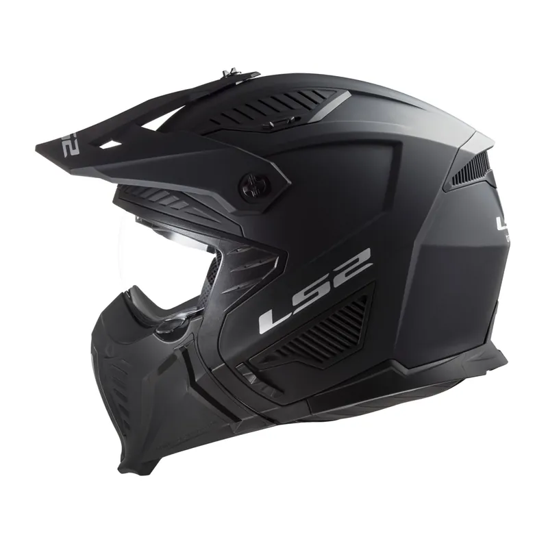Letzte Chance Motorradhelm Jethelm LS2 OF606 Drifter Schwarz Matt Helm Roller Trial Motorrad