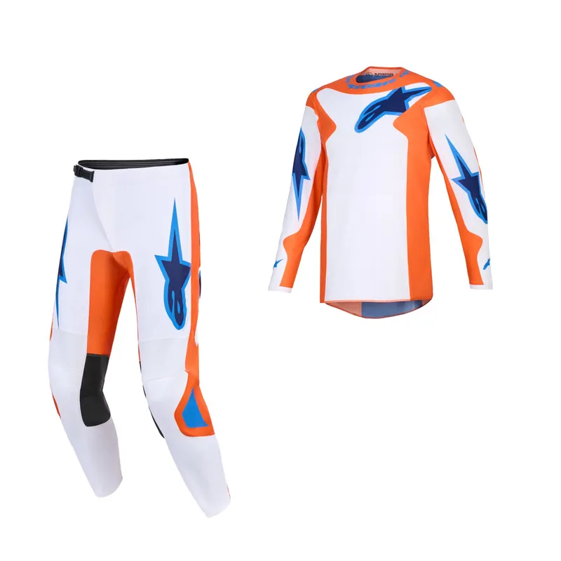 Nur Für Kurze Zeit Alpinestars Fluid Grid Orange Blau MX Motocross Enduro Combo Cross Hose Jersey US 34 / EU 50 L