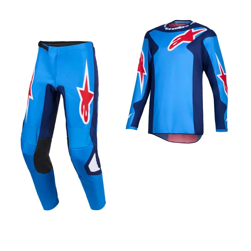 Alpinestars Fluid Grid Blau Rot MX Motocross Enduro Combo Cross Hose Jersey US 38 / EU 54 XXL Preiswert