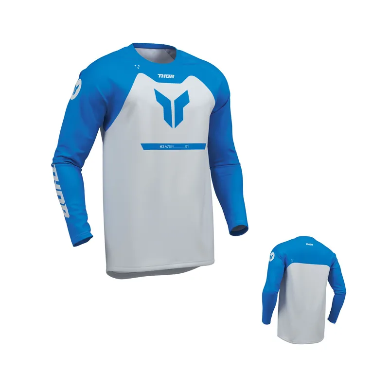 Thor MX Kinder Youth Ridemode Jersey Menace Blau Trikot MX MTB BMX Motocross US XL / EU 152 Günstig