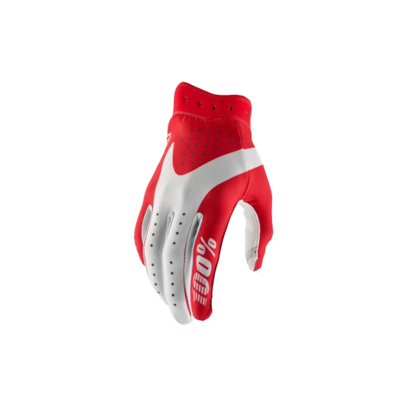 Neue Ware 100% Prozent itrack Handschuhe Rot Weiß MTB DH MX BMX FR Motocross Enduro L (10)