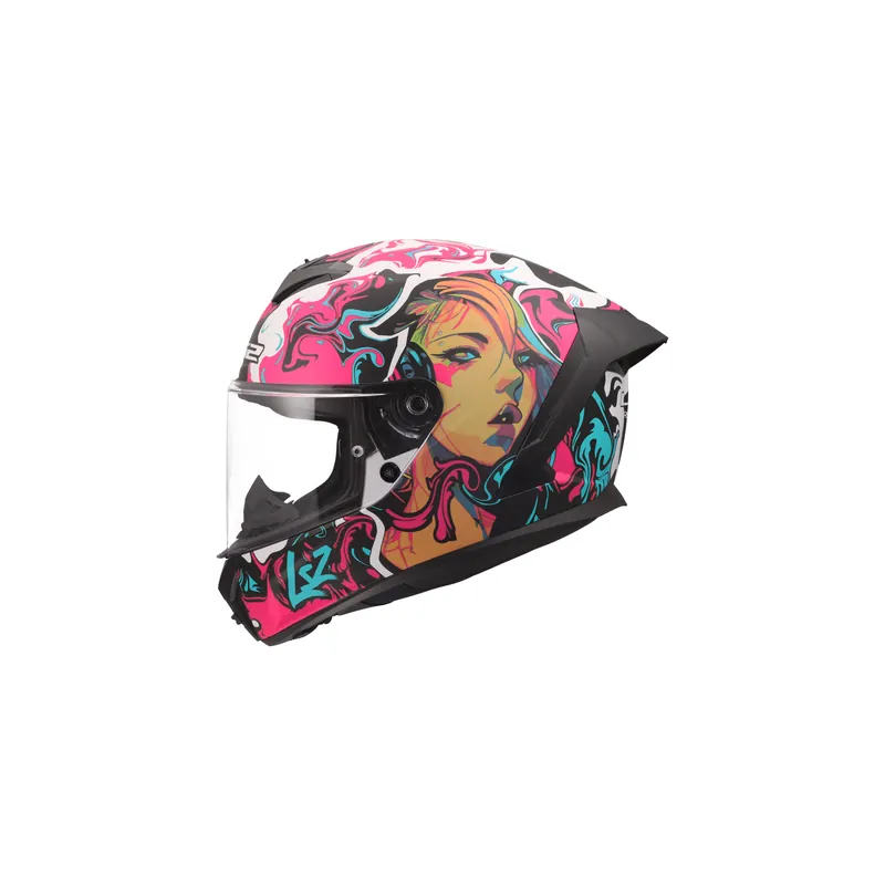 Begrenztes Angebot LS2 Motorradhelm Rapid III Cyberg Purple Cyan FF820 Integralhelm Race XXL (63-64cm)