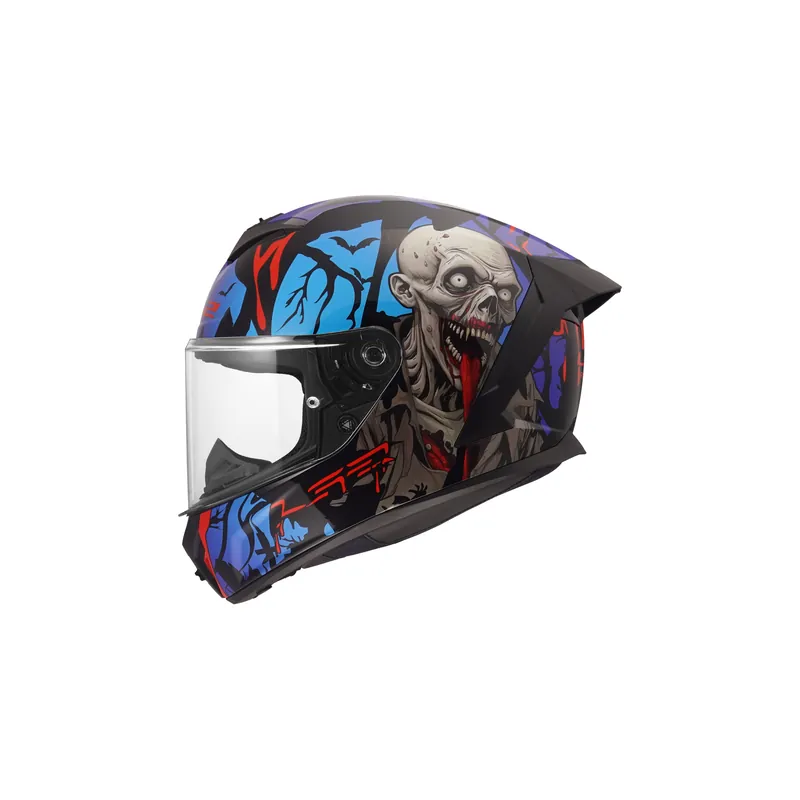 LS2 Motorradhelm Rapid III Zombie Schwarz Rot FF820 Integralhelm Race XXL (63-64cm) Preisreduziert
