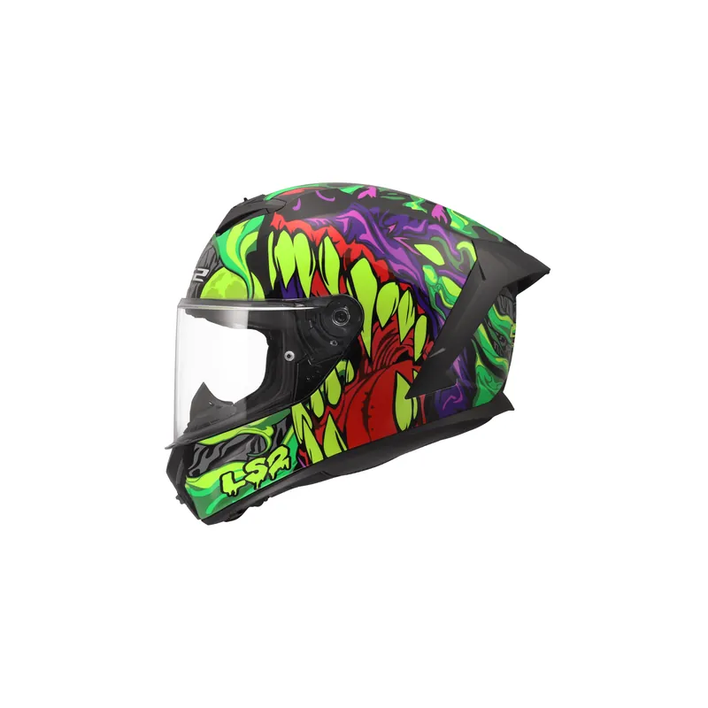 Preiswert LS2 Motorradhelm Rapid III Lycant Grün Purple FF820 Glanz klares Visier Motorrad Helm Integralhelm XXL (63-64cm)