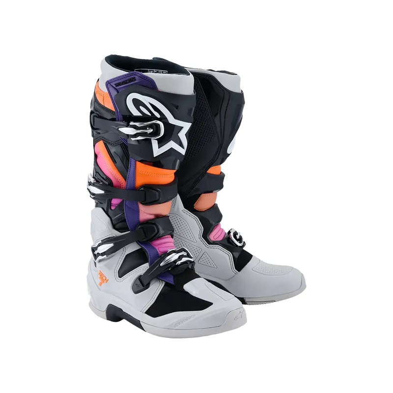 Preis Gesenkt Alpinestars Tech 7 EVO Hell Grau Orange Stiefel MX Motocross Enduro Cross US 9 / EU 43