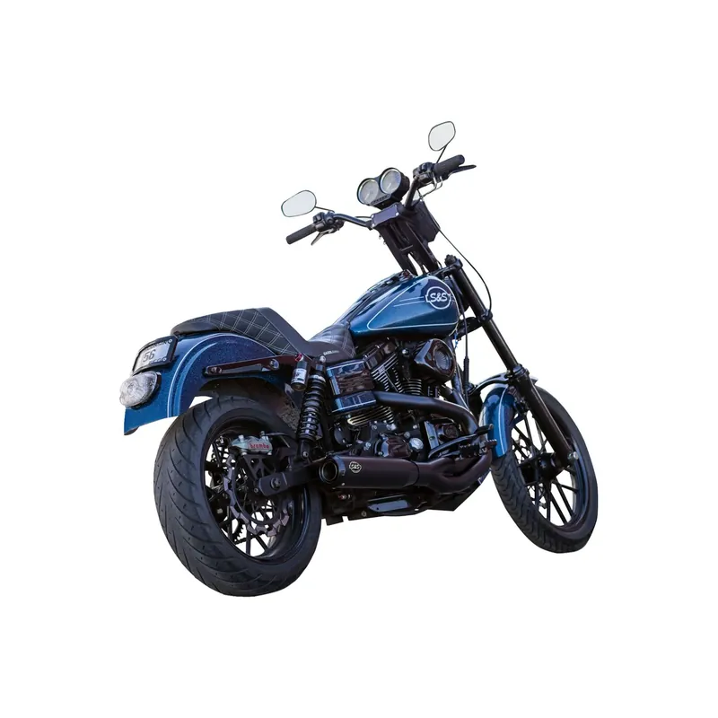 Solange Der Vorrat Reicht S&S Qualifier Auspuff f. Harley Dyna 06-07 schwarz