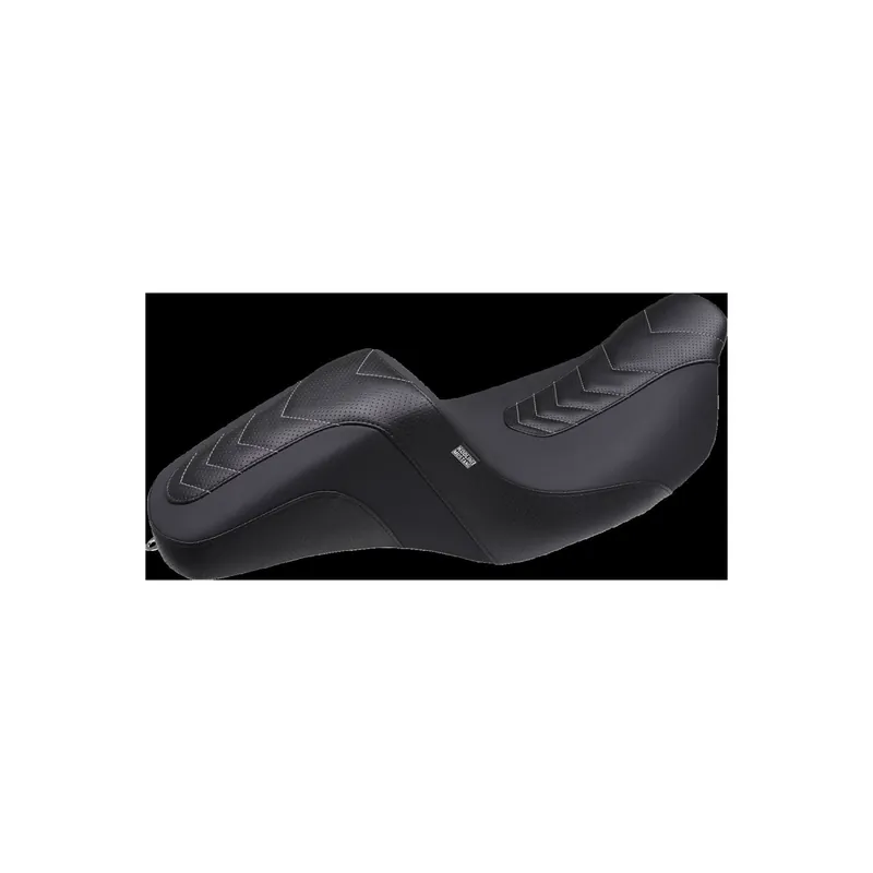 Mustang Soziussitz Squareback Gripper, Apex Chevron f. Harley Touring 08–24 Preisreduziert