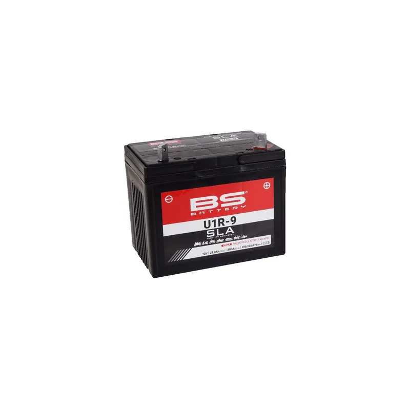 Knallerangebot BS Battery Motorradbatterie 12V U1R-9 28AH 300A AGM wartungsfrei werksakt.