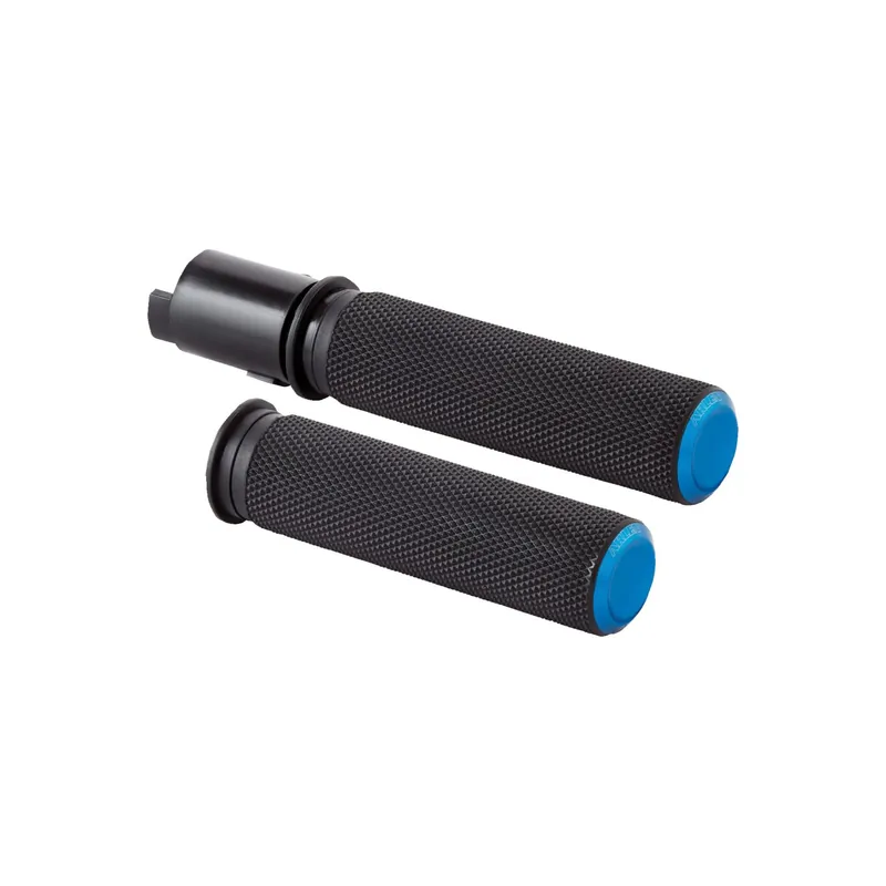 Billig Arlen Ness Griffe Knurled schwarz/blau eloxiert elektronisches Gas B