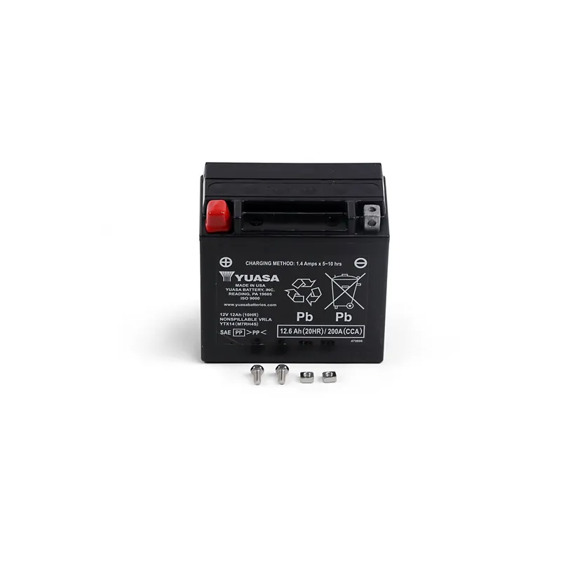 Yuasa Motorradbatterie 12V YTX14 12AH 200A AGM wartungsfrei werksakt. Sonderaktion