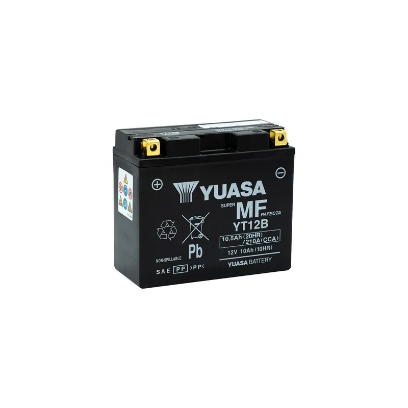 Must-Have Yuasa Motorradbatterie 12V YT12B-BS 10AH 210A AGM wartungsfrei werksakt.