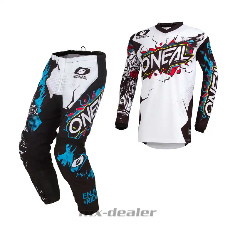 O‘Neal Element KINDER Villain Weiß MX Motocross Combo Cross Hose Jersey XL 26/ (152cm bis 164cm) Begrenztes Angebot