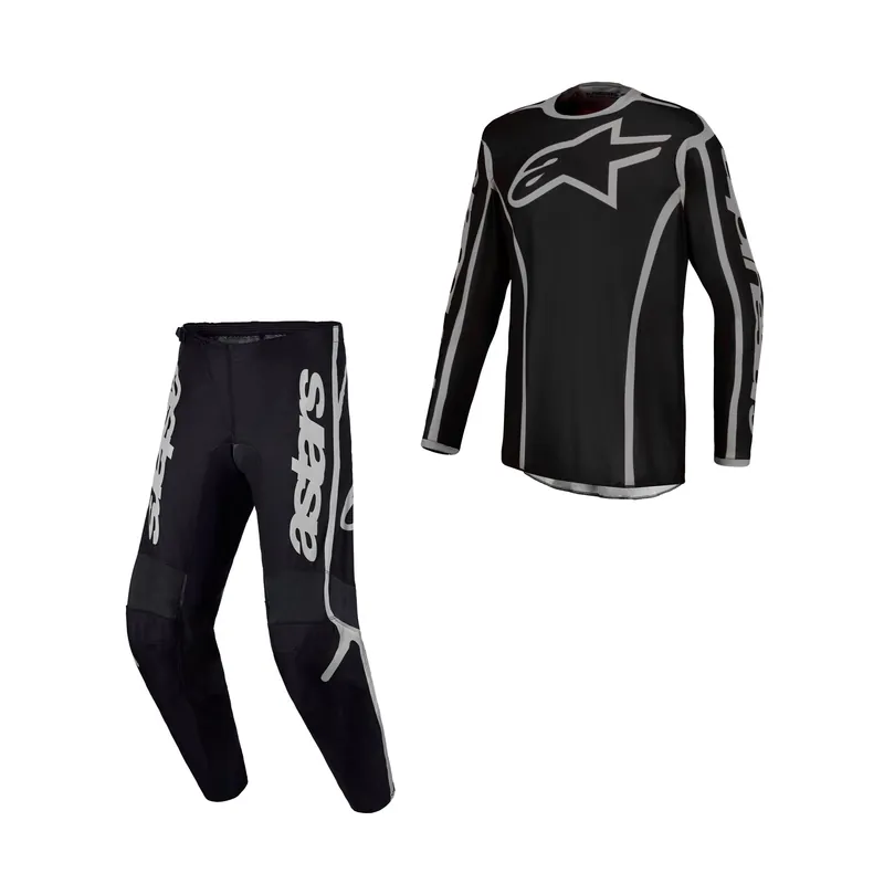 Alpinestars Fluid Apex V2 Schwarz Silber MX Motocross Enduro Combo Cross Hose Jersey US 34 / EU 50 M Jetzt Kaufen