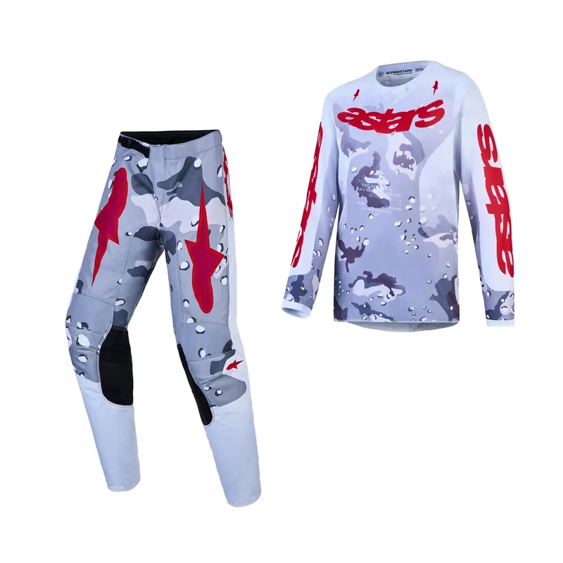 Beliebt Alpinestars Fluid Kinder Lone Camo Weiß Motocross Combo Cross Hose Jersey M 28