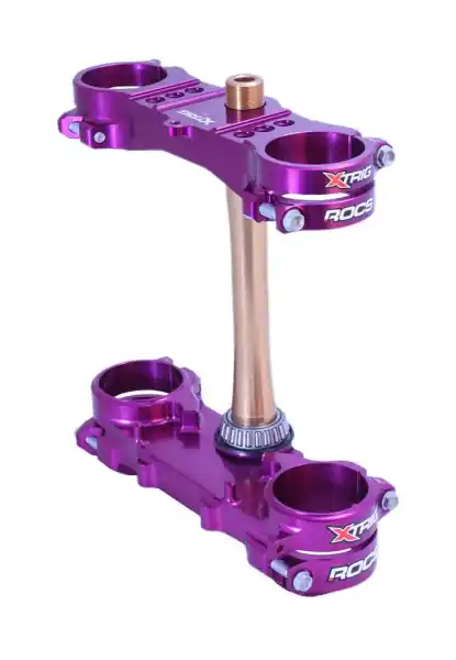 Xtrig ROCS tech Gabelbrücke Yamaha YZ250 LC 2015-2026 / offset 25 lila Aktuell