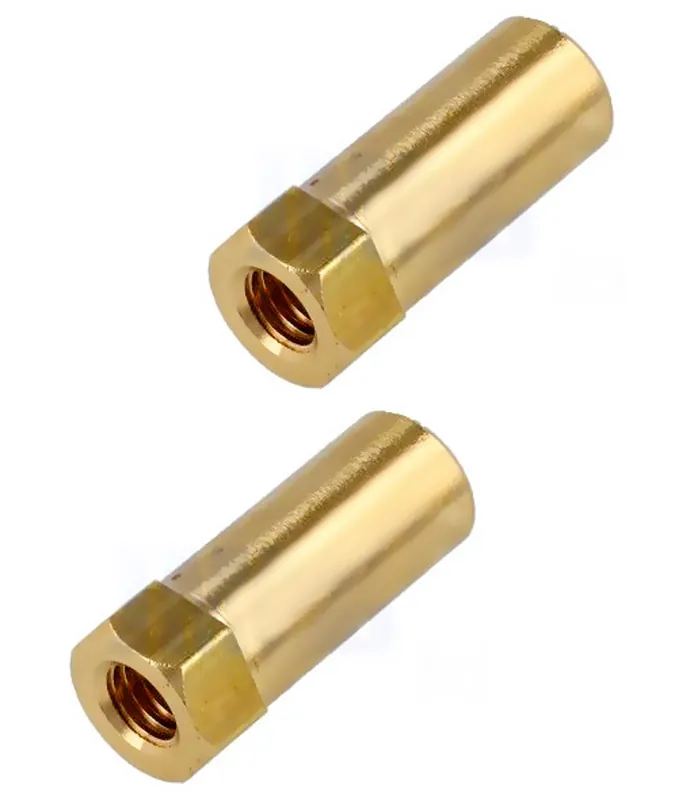 Top-Preis 2 x Auspuffmuttern verlängert M6 x 25 mm Messing hochfest korossionsbeständig Mofa Moped