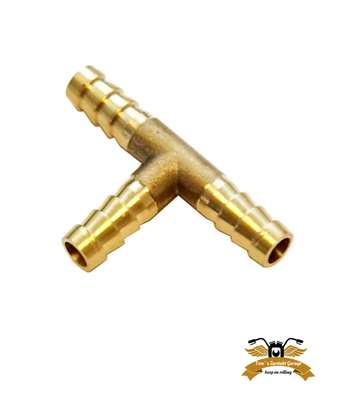 Benzinschlauch Kraftstoffschlauch T-Stück Verbinder Messing Ø 8 mm Schlauchverbinder Markenware