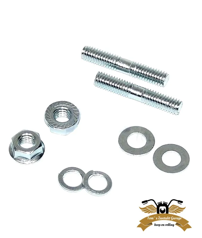 Neue Kollektion Stehbolzen Set komplett M6 für Einlaß / Auslaß Mofa Moped