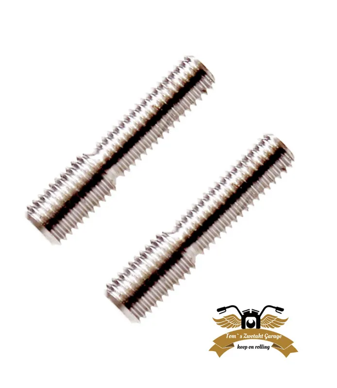 2 x Stehbolzen Stiftschrauben Adapter M6 -> M7 30 mm Einlaß Auslaß Mofa Moped Must-Have