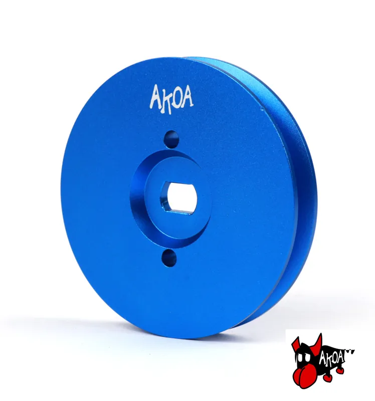 Preisknaller Riemenscheibe / Pully Aluminium blau eloxiert AKOA CNC 80mm Pulley Ciao