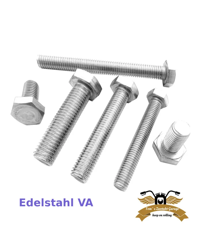 10 x Sechskantschraube M4 x 10 DIN 933 V2A Edelstahl Mofa Moped Sale
