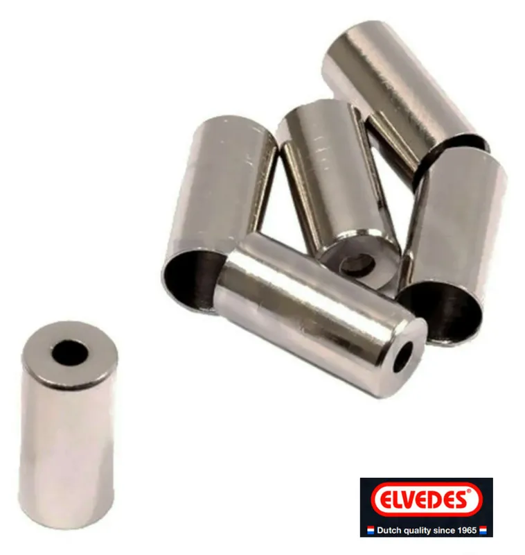 Endkappe Bowdenzug CNC Messing Ø 4,5mm verchromt Endhülse Bowdenzugkappe Mega-Angebot