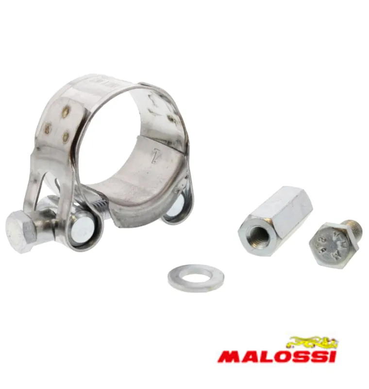Auspuffschelle massiv Malossi TOO BAD D.E.P.S Spannbereich 25-34mm Ciao Versand Am Gleichen Tag