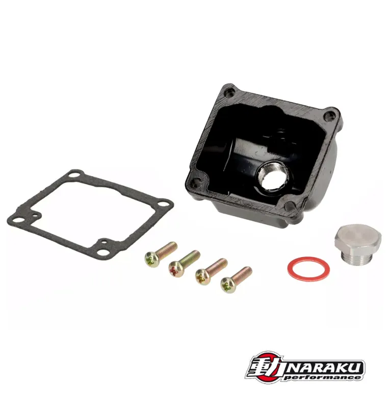 Meistverkauft Schwimmerkammer PHBG Aluminium schwarz -Racing- / Ablaßschraube -Naraku-