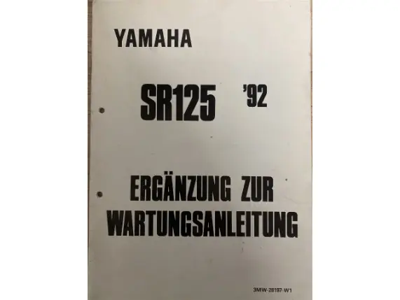 Ausverkauf Yamaha Ergänzung zum Wartungsbuch dder SR125